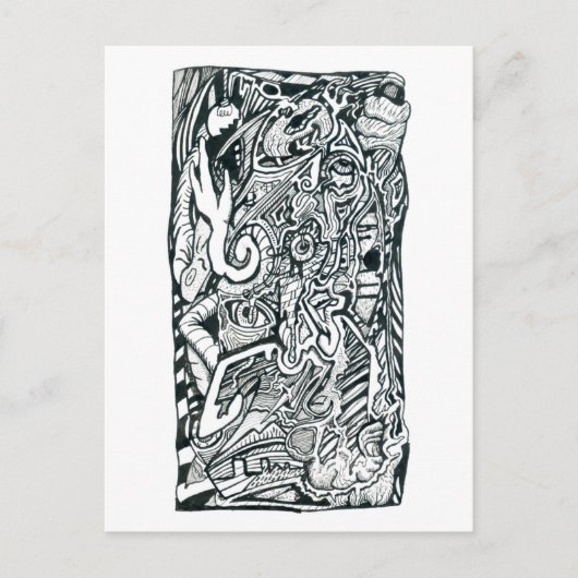 Angstaanval door Brian Benson Briefkaart (Voorkant)