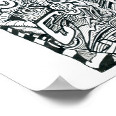 Angstaanval door Brian Benson Poster (Hoek)