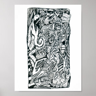 Angstaanval door Brian Benson Poster