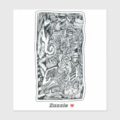 Angstaanval door Brian Benson snijvinylsticker Sticker (Vel)