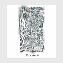 Angstaanval door Brian Benson snijvinylsticker Sticker