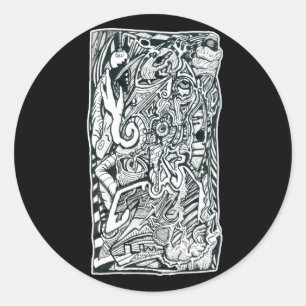 Angstaanval, door Brian Benson, sticker