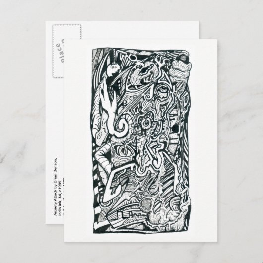 Angstaanval van Brian Benson, Briefkaart (Voorkant / Achterkant)