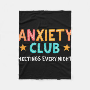 Angstclubbijeenkomsten elke avond fleece deken