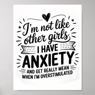 Angsthumor voor vrouwen met overprikkeling poster