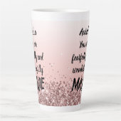 Angstig en wonderbaarlijk gemaakt Sjabloon Latte M Latte Mok (Voorkant)