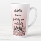 Angstig en wonderbaarlijk gemaakt Sjabloon Latte M Latte Mok (Rechts)