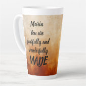 Angstig en wonderbaarlijk gemaakt Sjabloon Latte M Latte Mok (Linkerhoek)