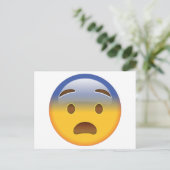 Angstig gezicht - Emoji Briefkaart (Staand voorkant)