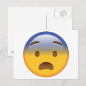 Angstig gezicht - Emoji Briefkaart (Voorkant / Achterkant)