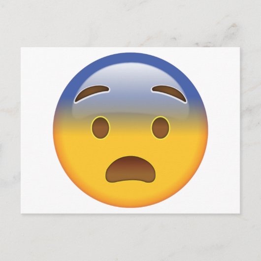 Angstig gezicht - Emoji Briefkaart (Voorkant)
