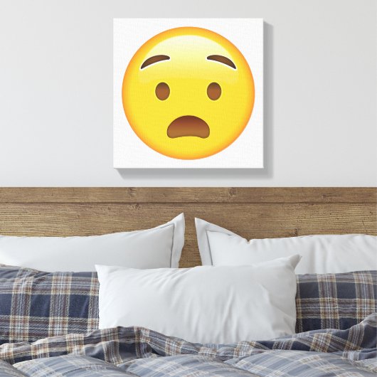 Angstig gezicht - Emoji Canvas Afdruk (Insitu (Slaapkamer))