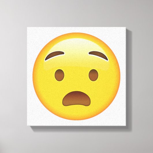Angstig gezicht - Emoji Canvas Afdruk (Voorkant)