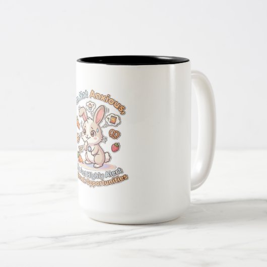 Angstig Konijn Snack Alarm Mok (Voorkant rechts)
