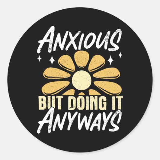 Angstig Maar Toch Doen _1 Ronde Sticker (Voorkant)