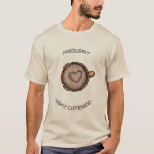 Angstig maar zeer cafeïnehoudend t-shirt (Voorkant)
