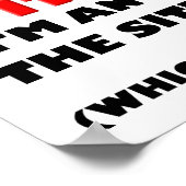 Angstig over de situatie grappig Poster (Hoek)