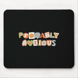 Angstig Retro Groovy Geestelijke Gezondheidsbewust Muismat