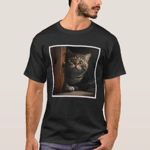Angstige kat bang kat gezicht 1 t-shirt