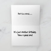 Angstige kattenverjaardag kaart (Binnen)