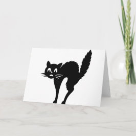 Angstige kattenverjaardag kaart