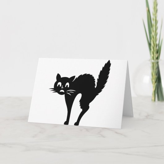 Angstige kattenverjaardag kaart (Voorkant)