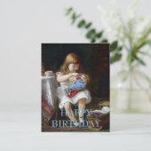 Angstige kleine moeder met pop (Staand voorkant)