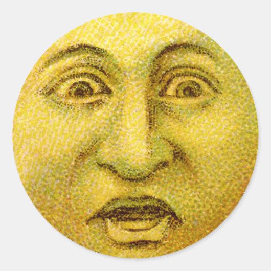 Angstige Moon Halloween Stickers (Voorkant)