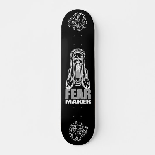 "ANGSTMAKER – Horror Schreeuwende Schedel Skateboa Persoonlijk Skateboard (Voorkant)