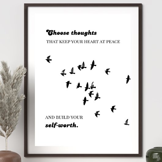Angstreducerende wandkunst | kalmerende gedachte c poster