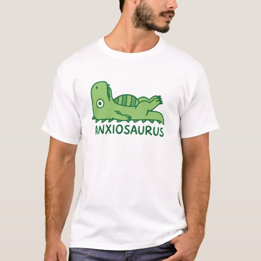 Angstsaurus Mentale Gezondheid Angst Punt T-shirt (Voorkant)