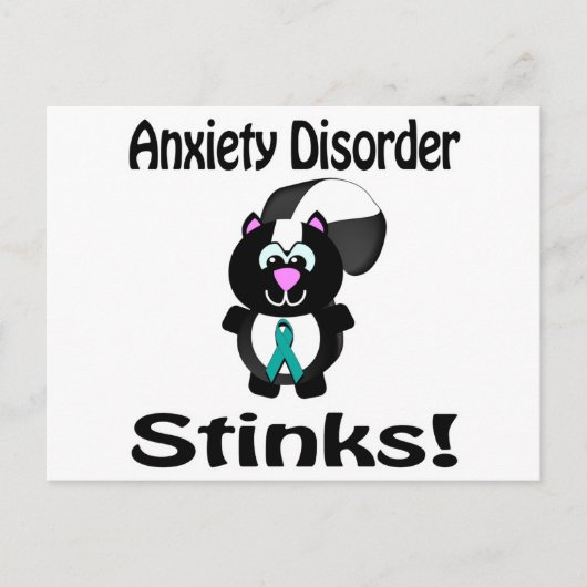 Angststoornis Stinks Skunk Awareness Design Briefkaart (Voorkant)