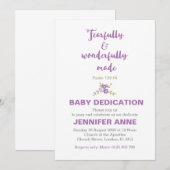 Angstvallig & Wondermooi Baby Inzegening Uitnodigi Kaart (Voorkant / Achterkant)