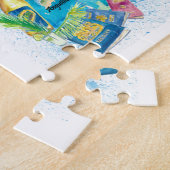 Anguilla Antilles Illustrated Caribbean Travel Map Legpuzzel (Zijkant)