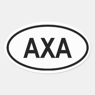 Anguilla "AXA" Ovale Sticker