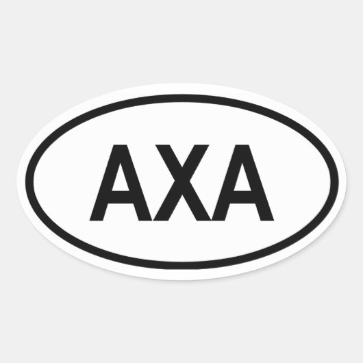 Anguilla "AXA" Ovale Sticker (Voorkant)