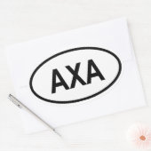Anguilla "AXA" Ovale Sticker (Envelop)