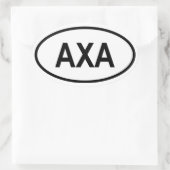 Anguilla "AXA" Ovale Sticker (Tas)