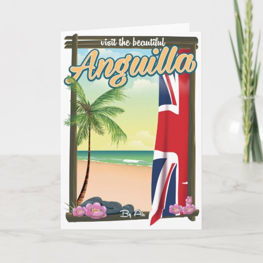 Anguilla Brits Territorium reisposter Feestdagen Kaart (Voorkant)