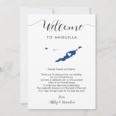 Anguilla bruiloft welkomstbrief reisschema Kaart (Voorkant)
