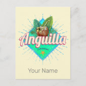 Anguilla Caraïben Retro Vakantie  Eiland Feestdagenkaart (Voorkant)