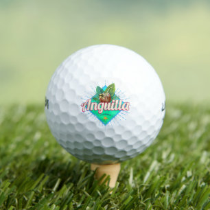 Anguilla Caraïben Retro Vakantie Eiland Golfballen