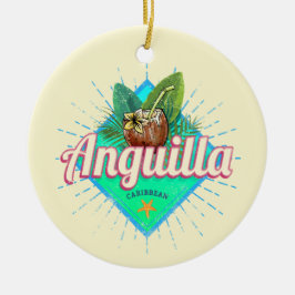Anguilla Caraïben Retro Vakantie  Eiland Keramisch Ornament