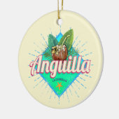 Anguilla Caraïben Retro Vakantie  Eiland Keramisch Ornament (Links)