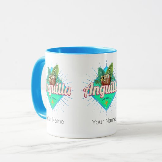 Anguilla Caraïben Retro Vakantie  Eiland Mok (Voorkant links)