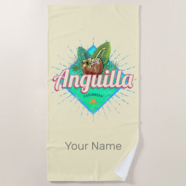 Anguilla Caraïben Retro Vakantie  Eiland Strandlaken