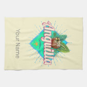 Anguilla Caraïben Retro Vakantie  Eiland Theedoek (Horizontaal)