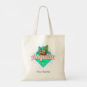 Anguilla Caraïben Retro Vakantie  Eiland Tote Bag (Achterkant)