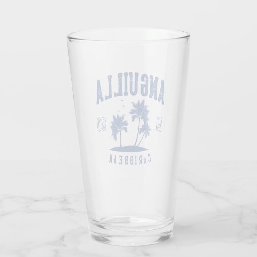 Anguilla Caribbean Palm Tree 1980 Glas (Achterkant)