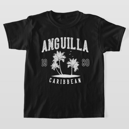 Anguilla Caribbean Palm Tree 1980 Kids T-shirt (Laagn)